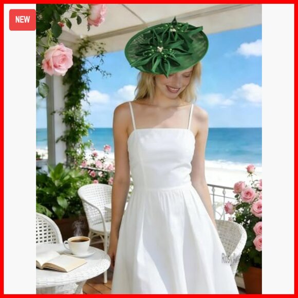 Elegant Women\'s Fascinator Hat with Flower Feathers for Wedding Derby Tea Party main image 5